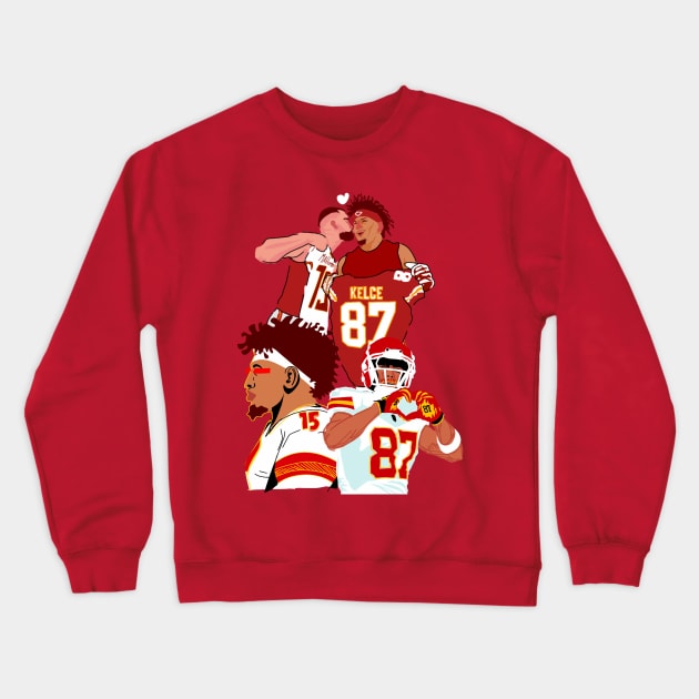 Patrick mahomes 15 x Travis KELCE 87 Crewneck Sweatshirt by Mic jr